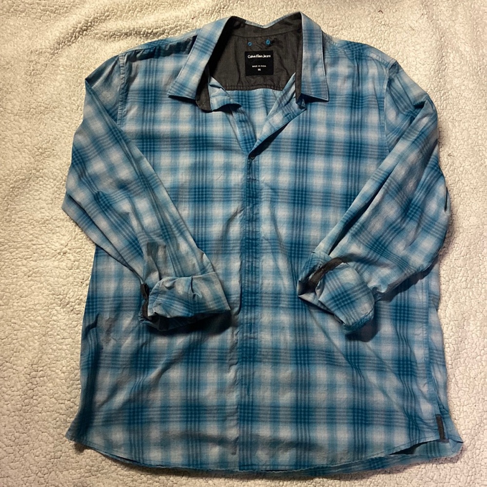 NWOT Calvin Klein long sleeve flannel shirt size XXL